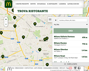 mcdonald's / trova ristorante